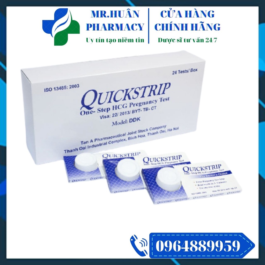 Que thử thai QUICKSTRIP (Hộp 1 que) -  HCG Strip