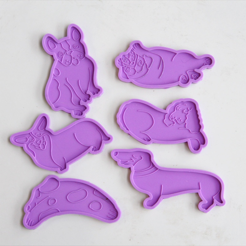 Khuôn Làm Kẹp Tóc Bằng Đá Mã Não Hình Chú Chó Dễ Thương DIY