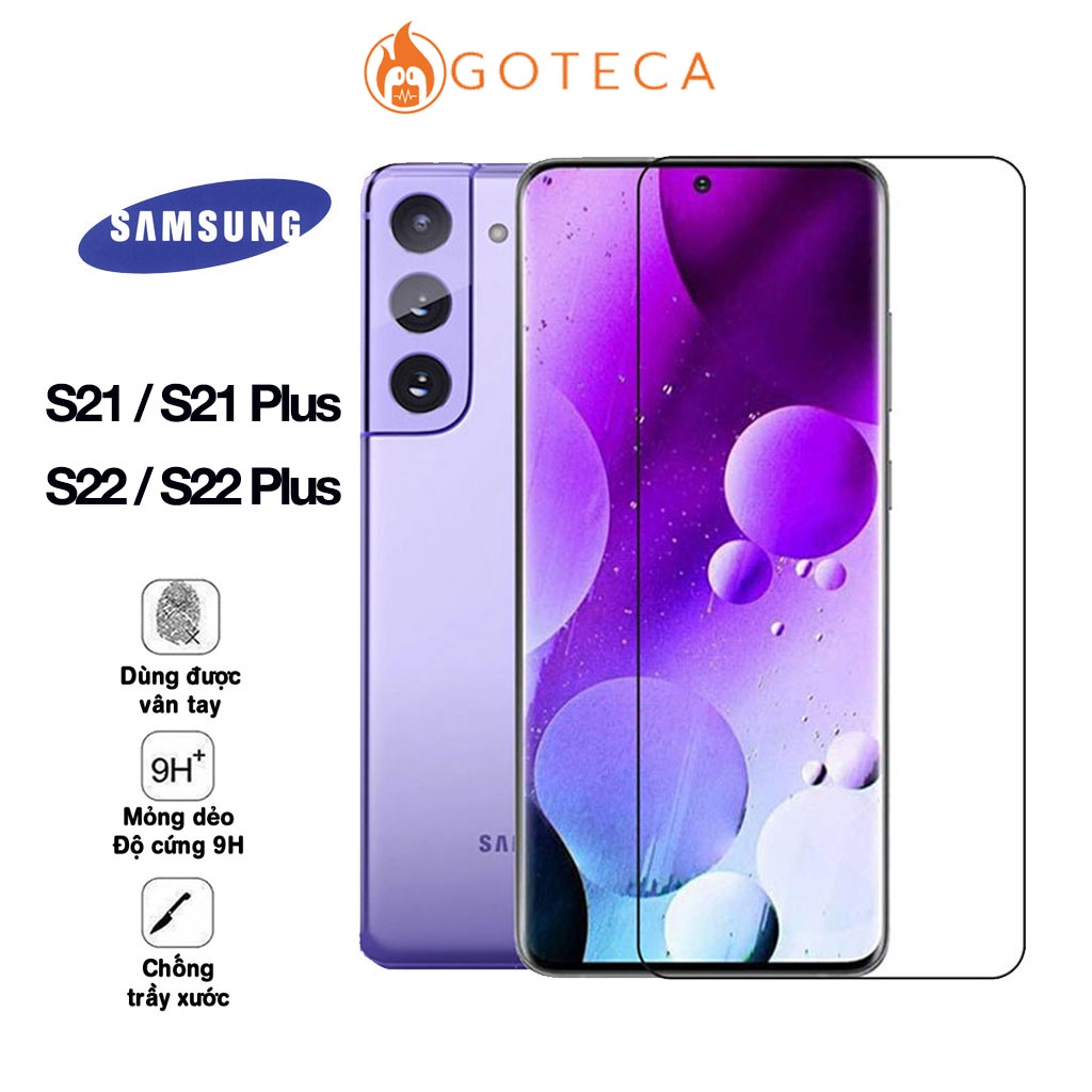 Kính cường lực Samsung S23 S23+ S21 Plus S21 S22 S22 Plus Full màn hình- Cảm ứng vân tay màn hình nhạy, mượt mà - GOTECA