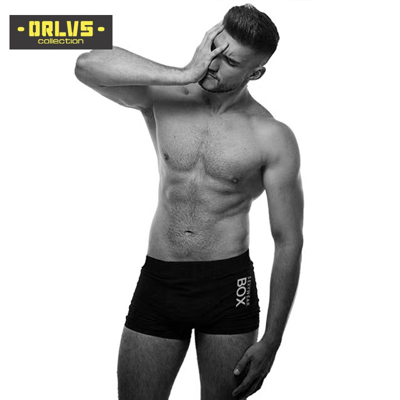 ORLVS Quần lót boxer hình hộp sữa gợi cảm cho nam giới