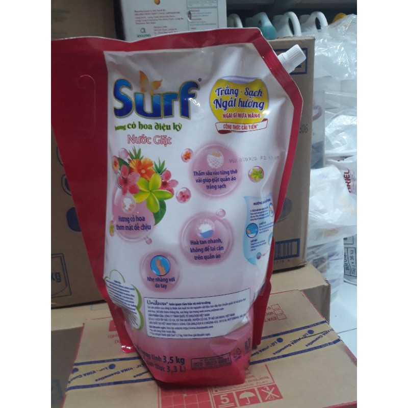 [Mã HCMST5 giảm 10K đơn 99K] Nước giặt Surf hương cỏ hoa diệu kỳ 3.5kg .