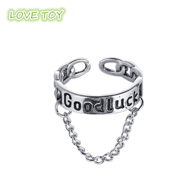Nhẫn Hở KhắC Chữ Good Luck ThờI Trang Cho Nam Nữ
