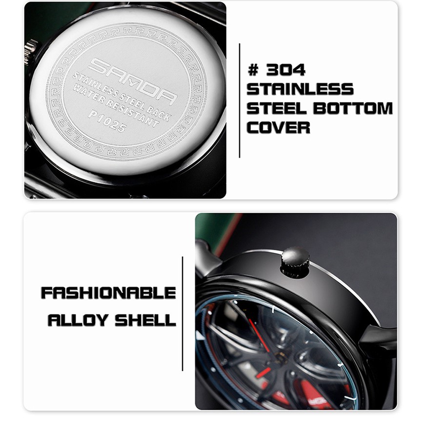 Đồng hồ Nam Sanda P1025 Mặt Xoay 360 Dây Thép | BigBuy360 - bigbuy360.vn