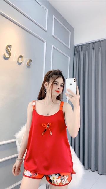 [Mã WA1606 giảm 15% đơn 99k] Bộ 2s lụa quần cộc hoạ tiết | BigBuy360 - bigbuy360.vn