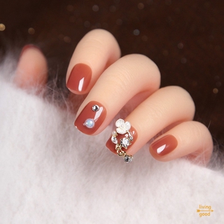 Set 24 Móng Tay Giả Đính Ngọc Trai Xinh Xắn