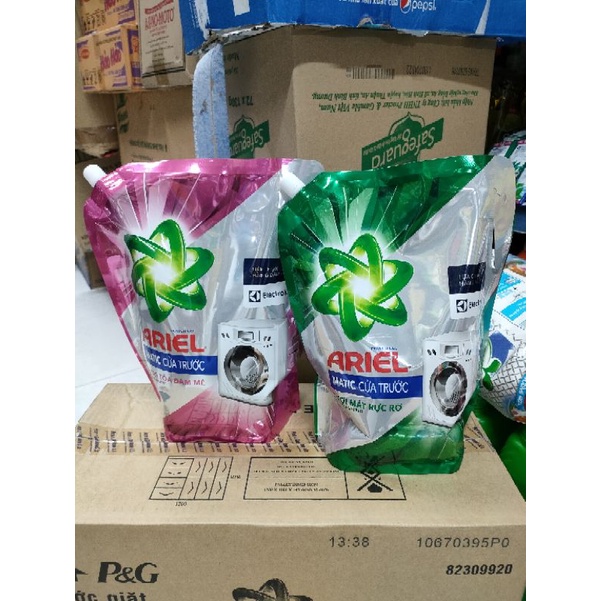 Nước giặt Ariel cửa trước tươi mát rực rỡ 2,4Kg / Ariel bung tỏa đam mê 2.15kg.