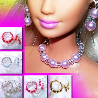 Bộ Trang Sức Búp Bê Barbie nhiều màu - Vòng cổ, Bông Tai Búp bê Tự Làm Thủ công Giá rẻ Nhất