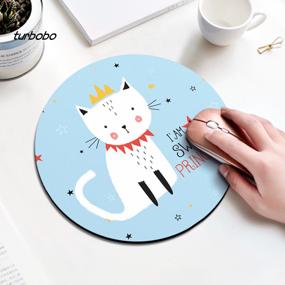 Tấm lót chuột máy tính hình tròn nhiều họa tiết hoạt hình