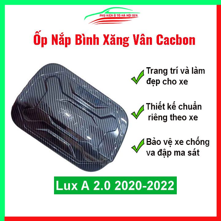 Ốp nắp xăng Vinfast Lux A 2.0 2020-2022 vân Cabon bảo vệ chống trầy trang trí ô tô