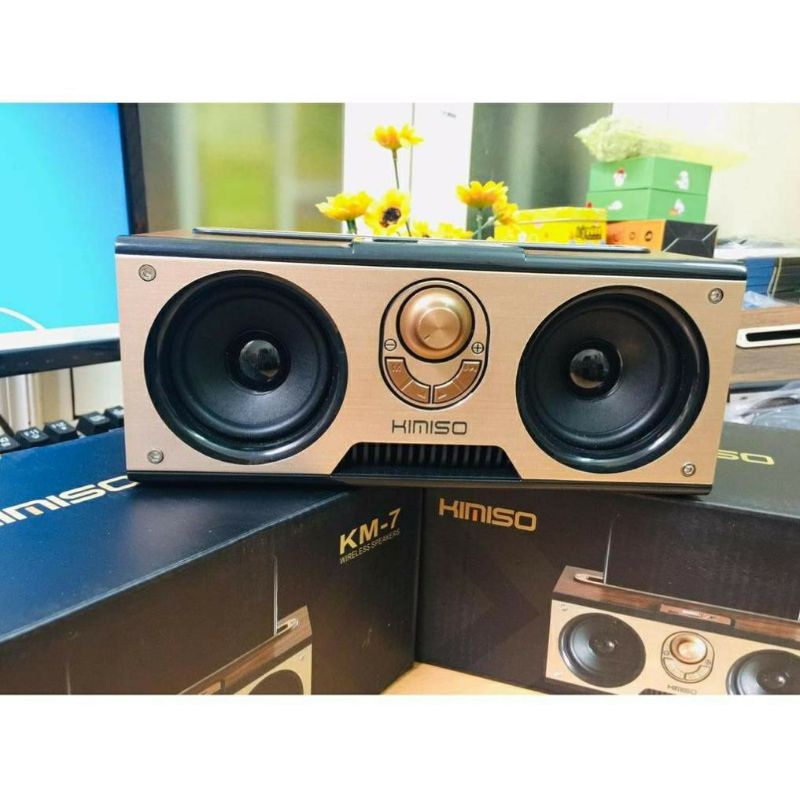 Loa BLueTooTH  Cao Cấp  Nghe Nhạc Hay, Kimiso KM7 Thiết Kế Cổ Điển Vân Gỗ  - Cực Chất - Nghe Nhạc - Cực Hay