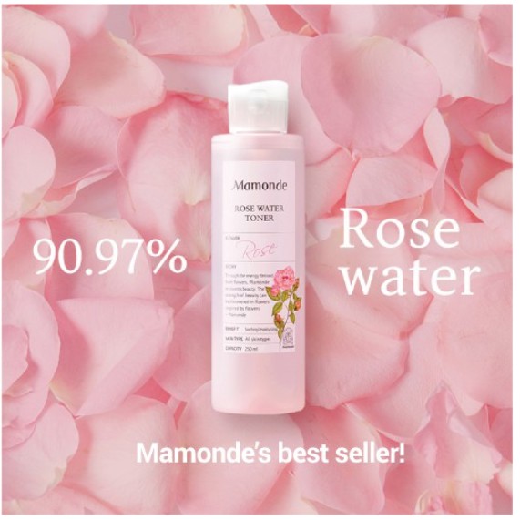 Nước hoa hồng cung cấp độ ẩm [Mamonde] Rose Water Toner 500ml