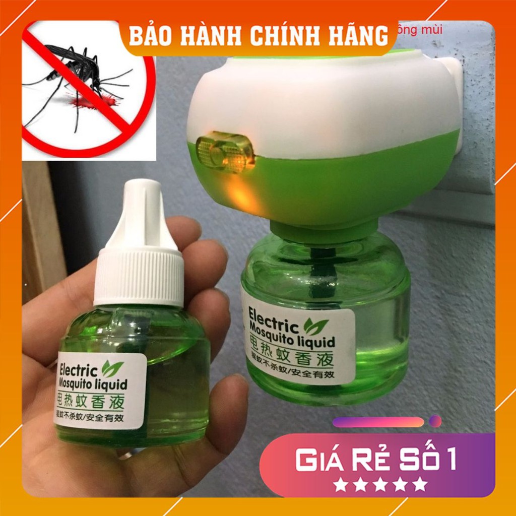 Máy xông Tinh dầu muỗi, máy đuổi muỗi nhật,đèn bắt muỗi tặng kèm Lọ tinh dầu đuổi muỗi Không mùi