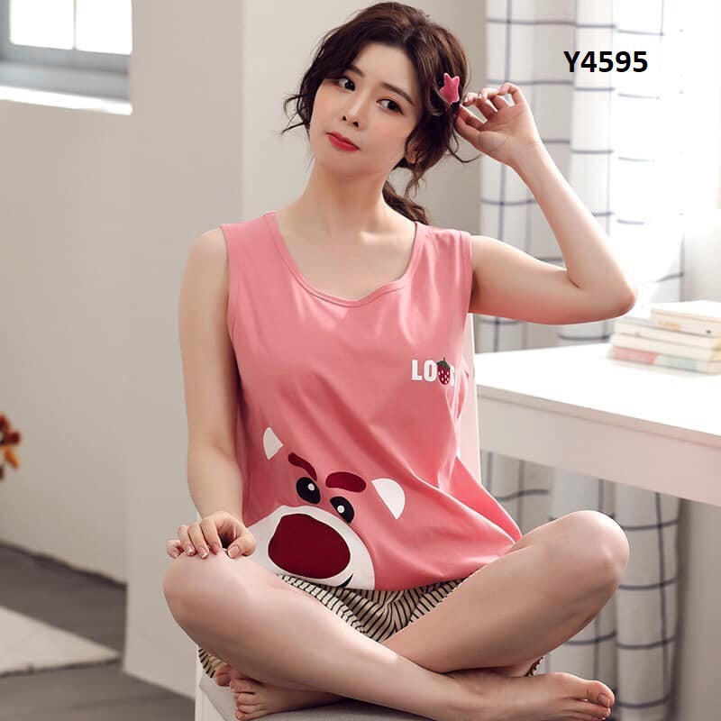 Y45939 - Bộ mặc nhà nữ sát nách hàng nhập