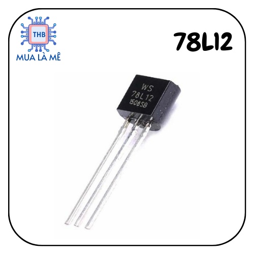 IC 78L12 IC ổn áp 12V dòng tải 0.1A chất lượng tốt.