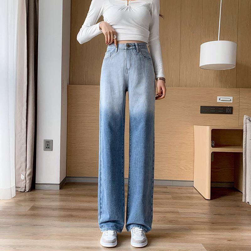 Quần Jeans Nữ Ống Suông Phối Màu Cao Cấp OHS3901 | WebRaoVat - webraovat.net.vn