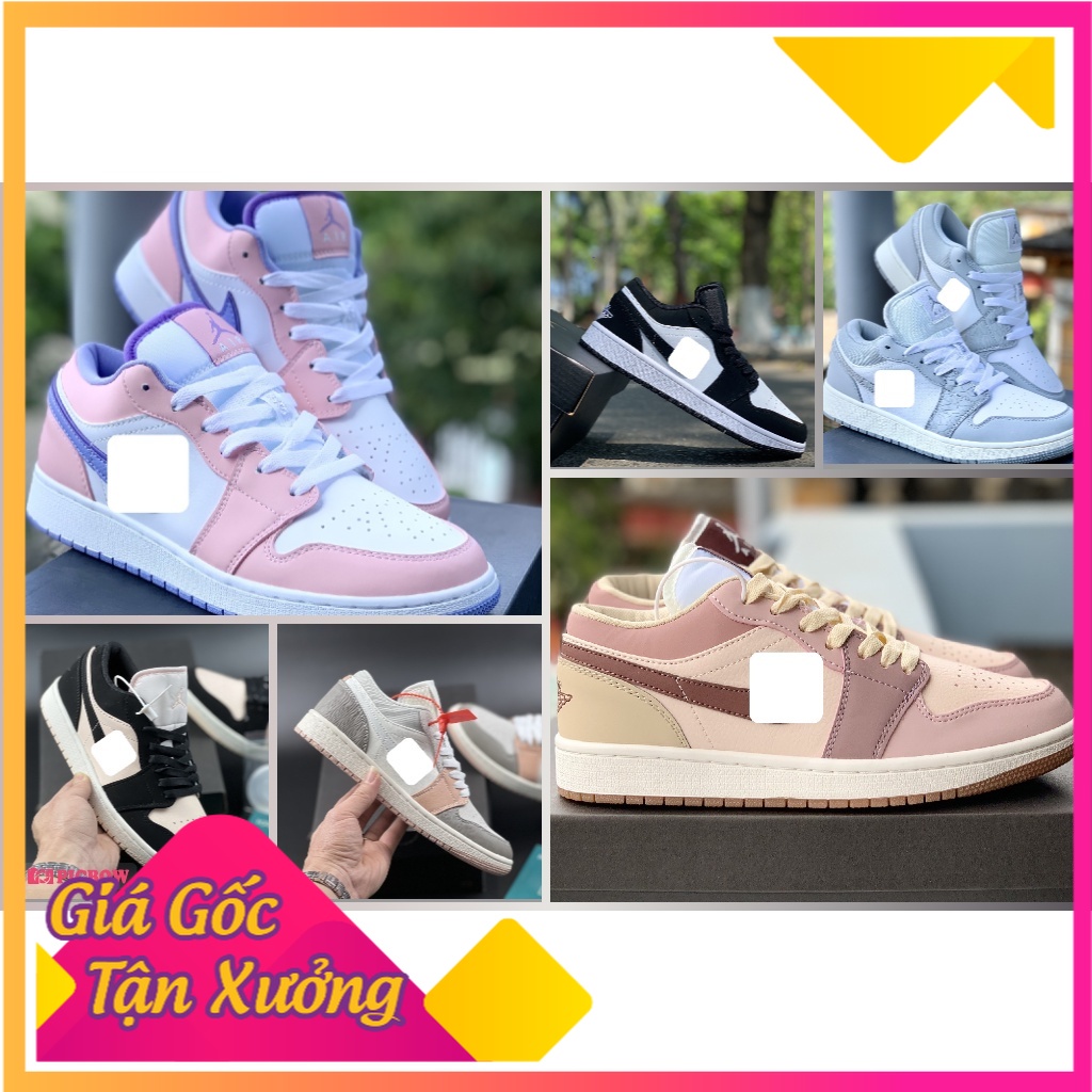 Giày thể thao Sneaker nữ Jodan cổ thấp các màu (Free ship)(Hàng chuẩn1-1 Trung)
