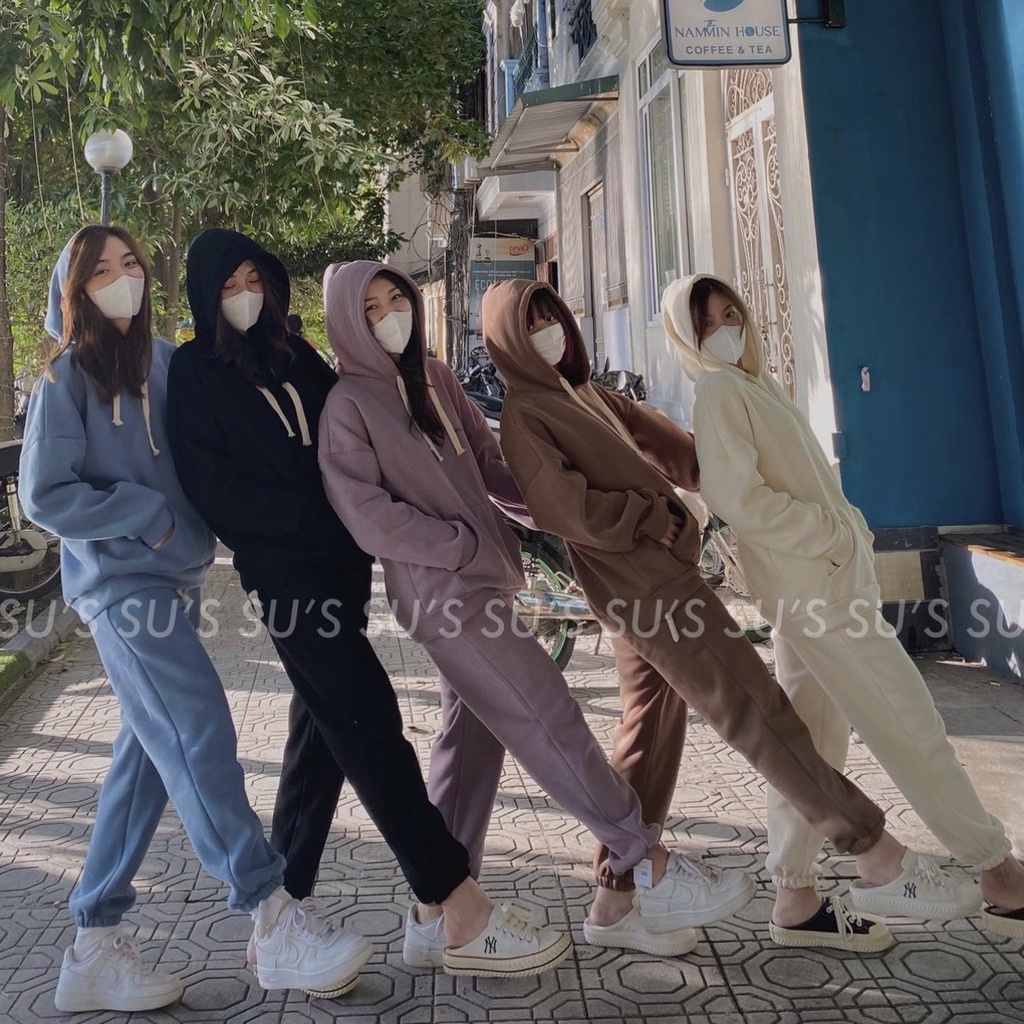 [HÀNG QCCC] - Set nỉ hoodie trơn - B65 - jannahouse | BigBuy360 - bigbuy360.vn