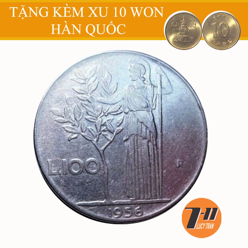 Hộp Quà Lưu Niệm Đồng Xu Italy L100 Lire (1956)