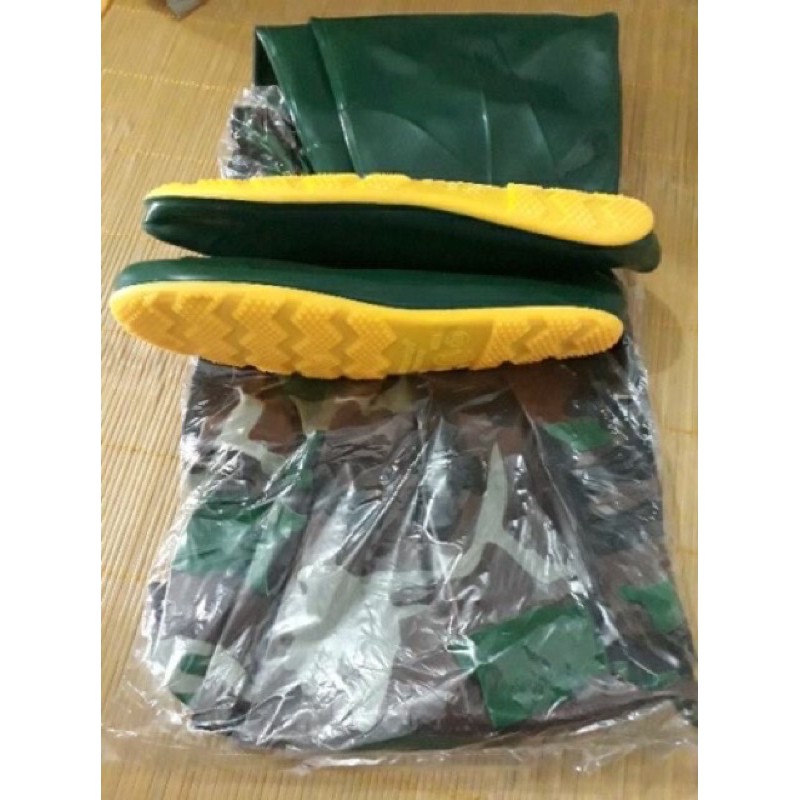 Quần ủng rằn ri lội nước bảo hộ lao động (đế vàng) Hoa San | BigBuy360 - bigbuy360.vn