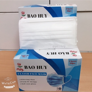Hộp 50c Khẩu trang 4 lớp Ruby Bảo Huy