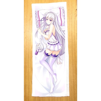 Gối ngủ Emilia Re :zero dài 40cm x 1m /Gối ôm dài anime Re:zero Emilia