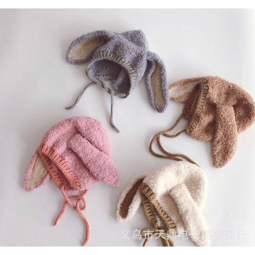 Mũ len tai thỏ dài