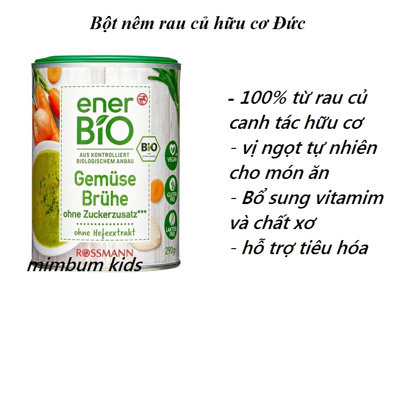 Bột nêm rau củ hữu cơ Ener Bio Đức hộp 290g