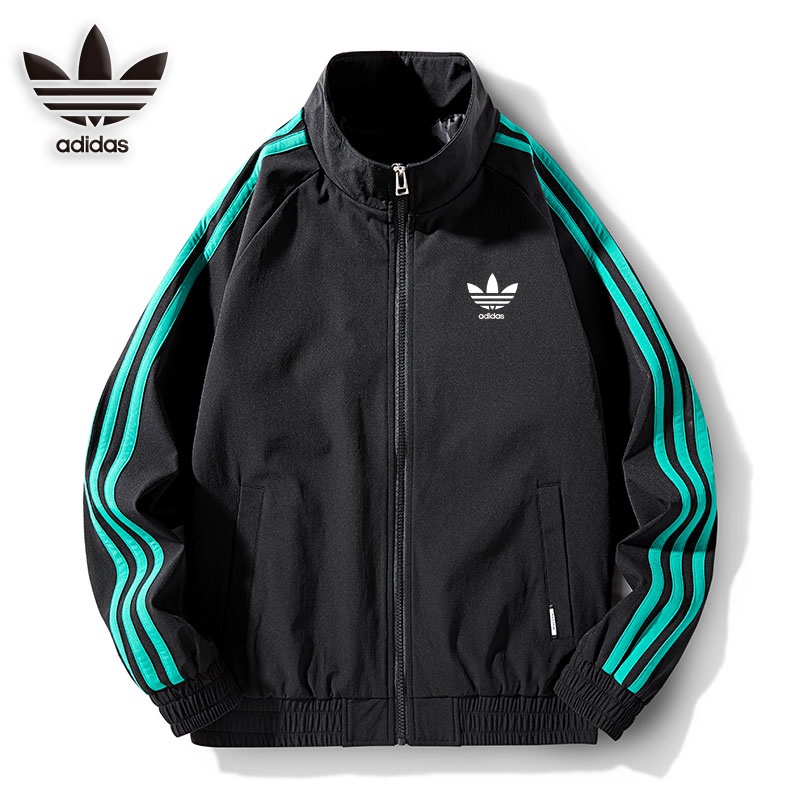 Adidas áo bomber nam Áo Khoác Bóng Chày Thể Thao Dáng Rộng Kẻ Sọc Phong Cách Hàn Quốc Cho đôi ống rộng áo khoác nam nữ Bóng Chày oversize Nam Và Nữ Size M-4XL