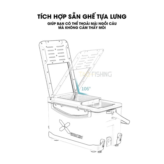 Thùng Câu Đài Xsamtin 3600A 36L - Chính Hãng