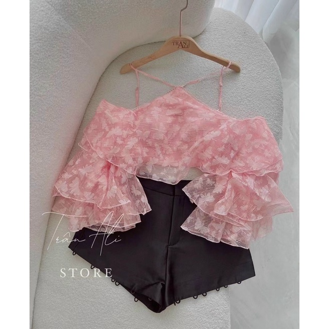 vải tơ xước oganza con bướm may váy và áo dài