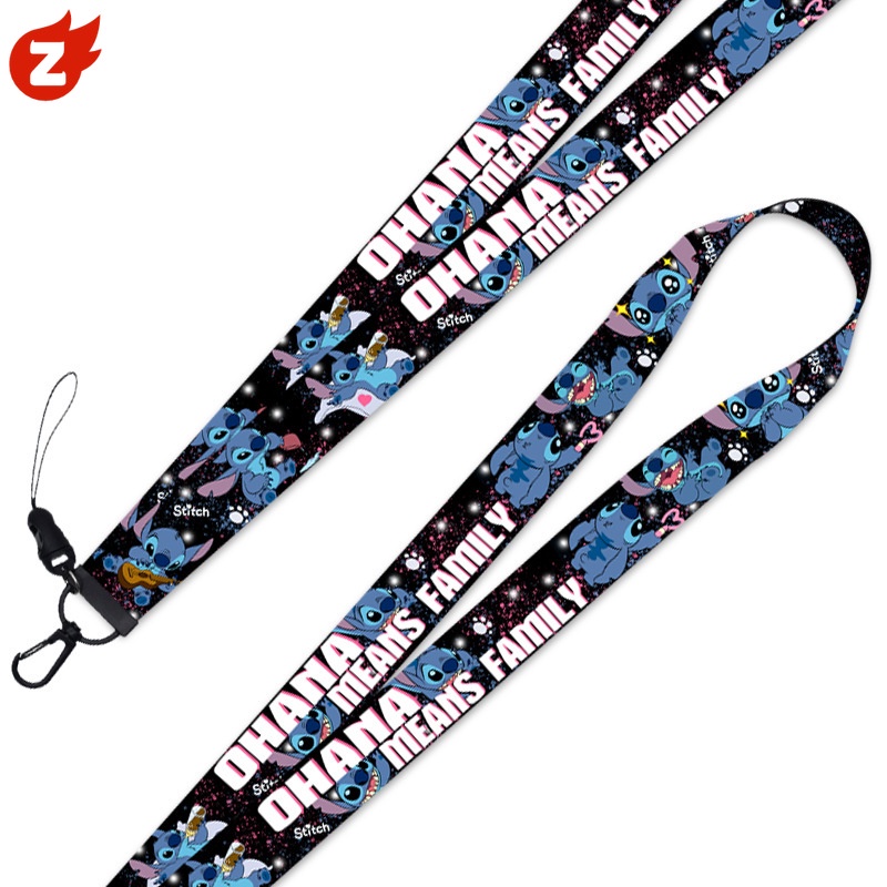 1 Dây Đeo Thẻ ID Hình Stitch Dễ Thương
