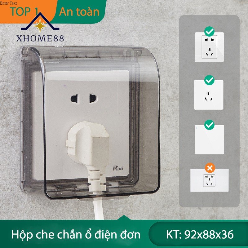 Nắp che chống nước ổ điện mang đến nhiều chức năng tiện lợi Xhome88