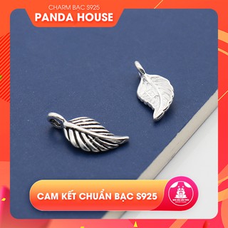 Charm bạc s925 hình chiếc lá (charm treo) size 1x6x18mm - Panda House