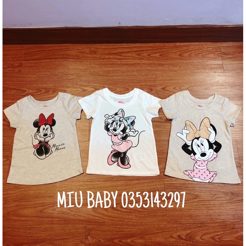 Áo cộc tay Minnie bé gái du xin