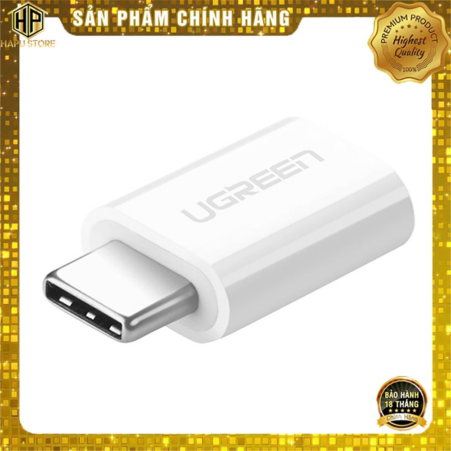 Đầu chuyển đổi USB Type C sang Micro USB Ugreen 30154 chính hãng - HapuStore