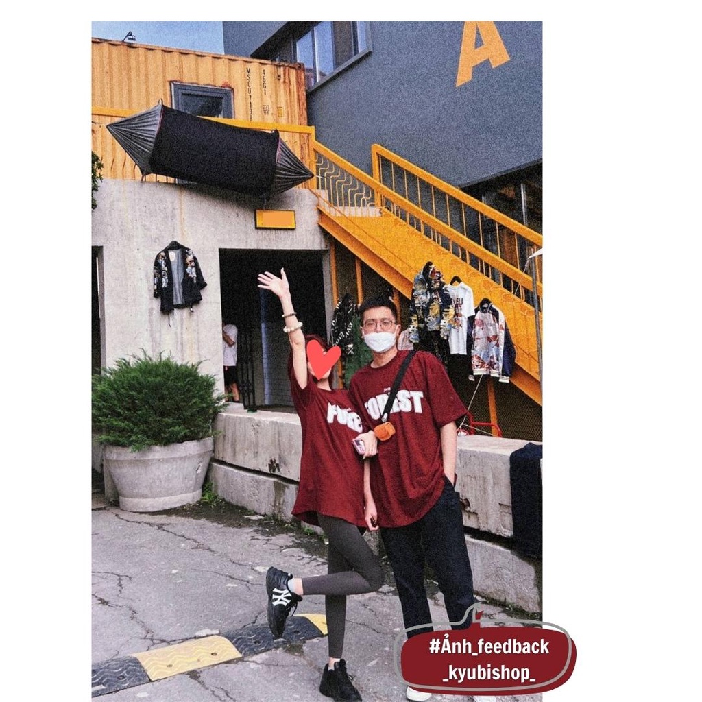 Áo Thun Tay Lỡ FOREST Đỏ Mận - Áo Phông Form Rộng chất cotton Unisex KYUBI Collection 2022 List ATTL