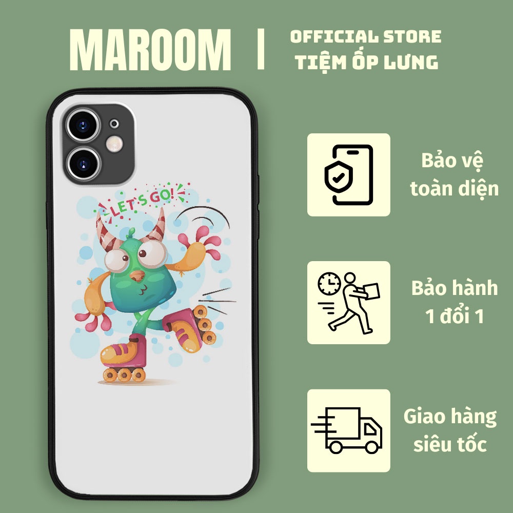 Ốp lưng silicon CUTE MONSTER WITH MAROOM cho iphone 6 - iphone 13-LAK0016313