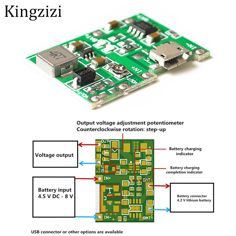 Mô Đun Sạc Pin Li-Ion 3.7v 9v 5v 2a