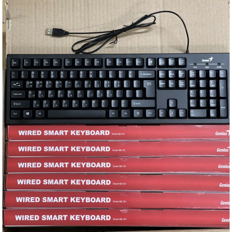 Bàn Phím Máy Tính Tiếng Hàn Genus KB- 101 Kết Nối Cổng Usb