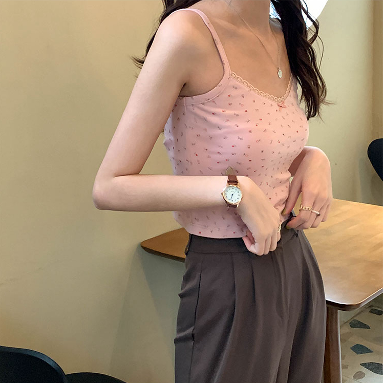Áo Sát Nách Ren Hoa Phong Cách Hàn Quốc Ngọt Ngào | BigBuy360 - bigbuy360.vn