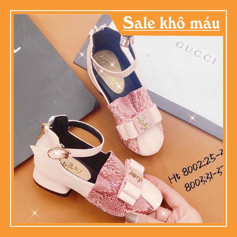 [XẢ KHO] GIÀY CAO GÓT BÉ GÁI 3p HÀNG DA MỀM CAO CẤP SIZE 25-37 FOM RỘNG