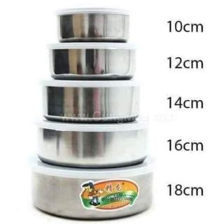 Bộ 5 bát inox lạnh có nắp