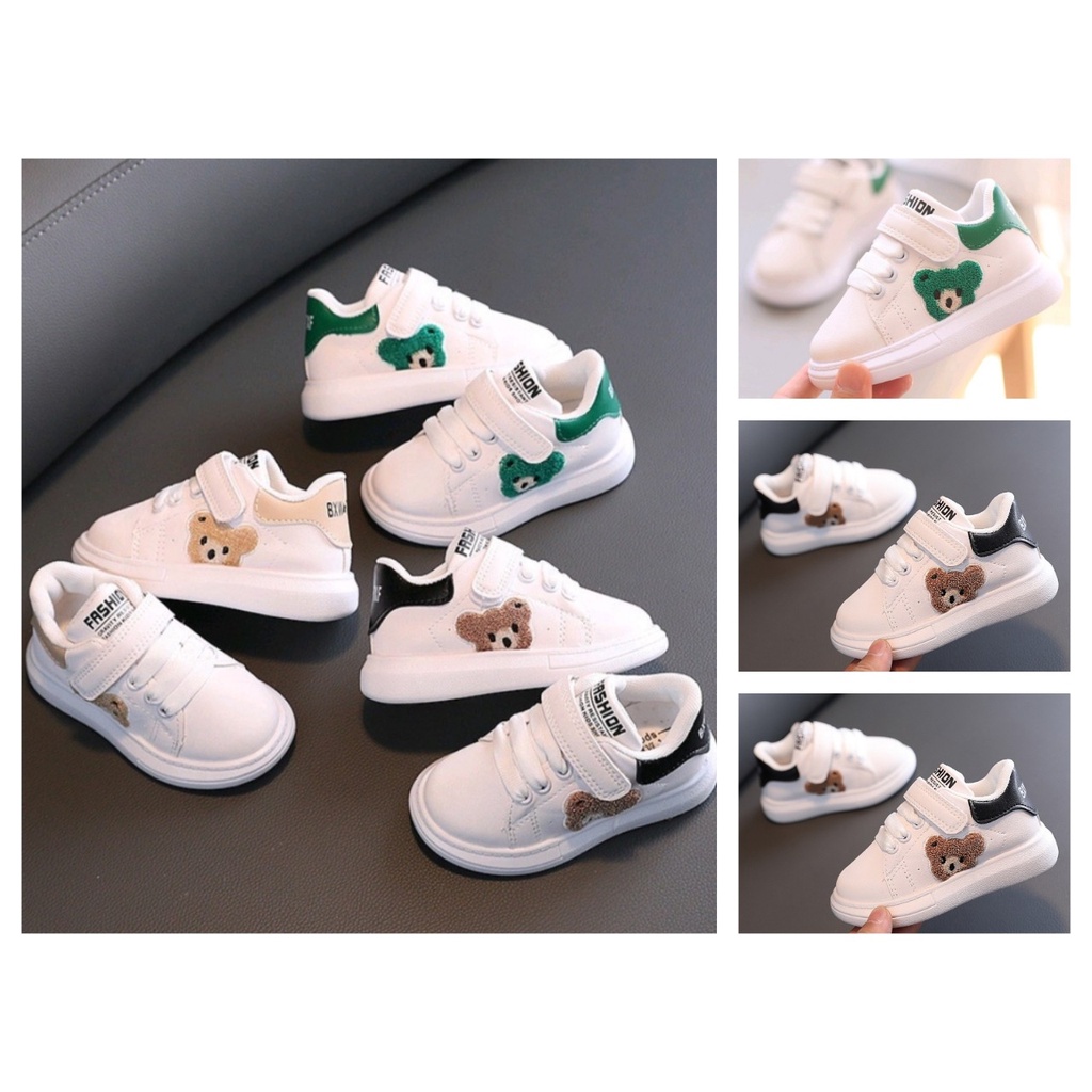 Giày thể thao hình gấu đế mềm cho bé trai bé gái