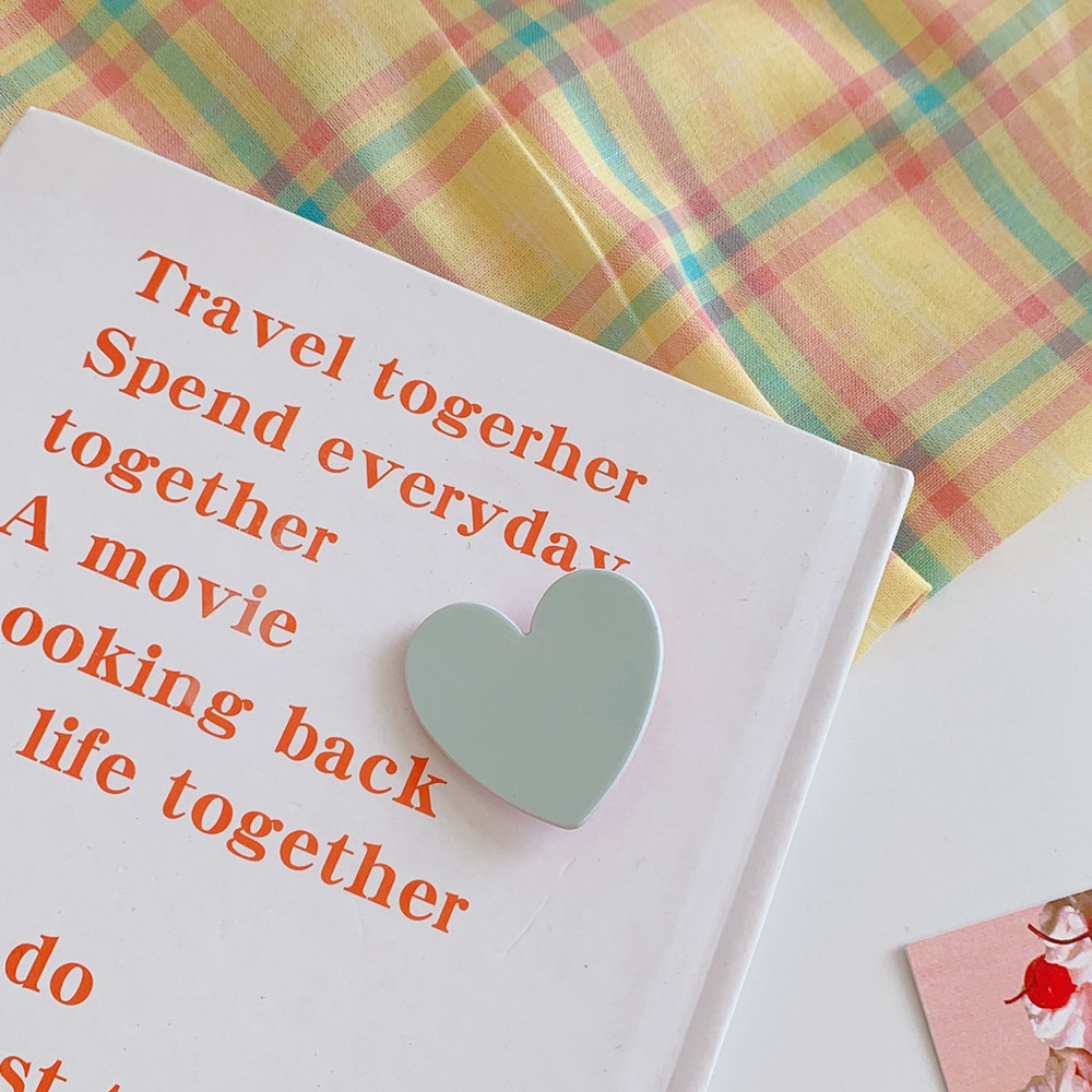 Kẹp Tóc Acrylic Hình Trái Tim Màu Kẹo Ngọt Dễ Thương Phong Cách Hàn Quốc