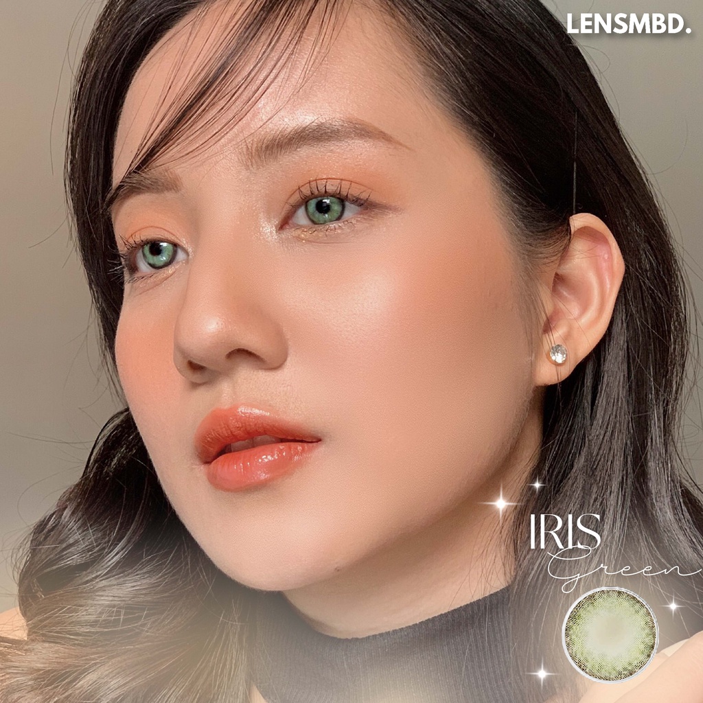 LENS KÍNH ÁP TRÒNG NỘI ĐỊA TRUNG XANH RÊU TÂY NỔI BẬT IRIS LIGHT GREEN LENSMBD X DOUYIN