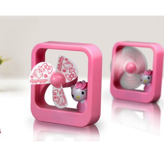 Quạt tích điện mini để bàn hello kitty