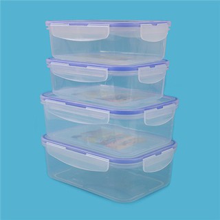 Combo 4 hộp đựng thực phẩm 4 khóa cạnh Song Long - Hàng VN an toàn