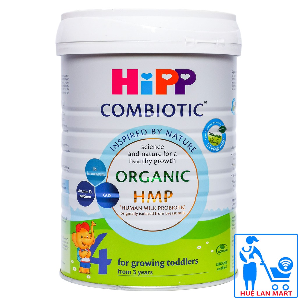 [CHÍNH HÃNG] Sữa bột HiPP Combiotic Organic HMP &amp; GOS 4 - Hộp 800g (Cảm hứng từ thiên nhiên)