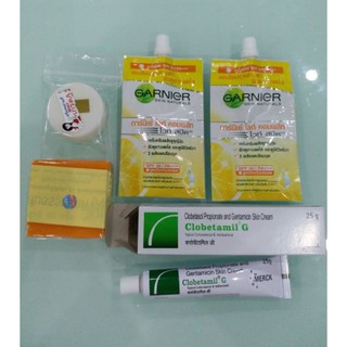 [chính hãng] bộ 5 món gói dưỡng màu vàng Bộ NGĂN Nám Tàn Nhang Clobetamil G Thái Lan