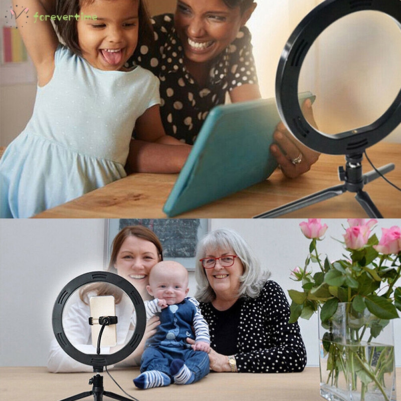 ✨COD✨ 10 Inch LED Ring Light Lamp Selfie Camera Phone Studio Tripod Stand Video Dimmable Adjustable Angle New